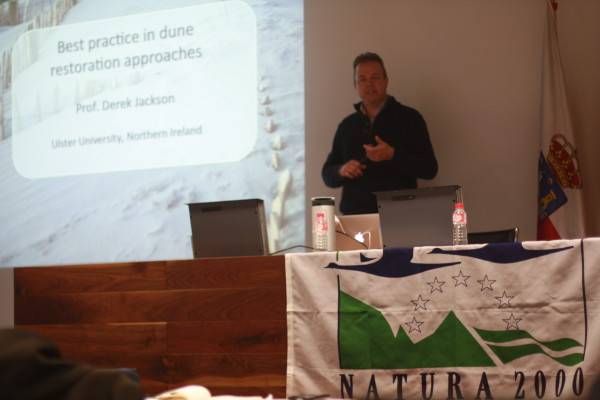 Proff. Dereck Jackson during his talk on "Best practices in dune restoration approaches"