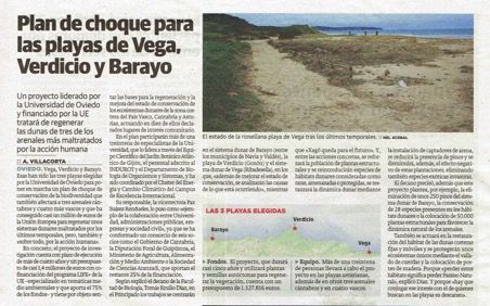 “Emergency plan for the Vega, Verdicio and Barayo beaches”